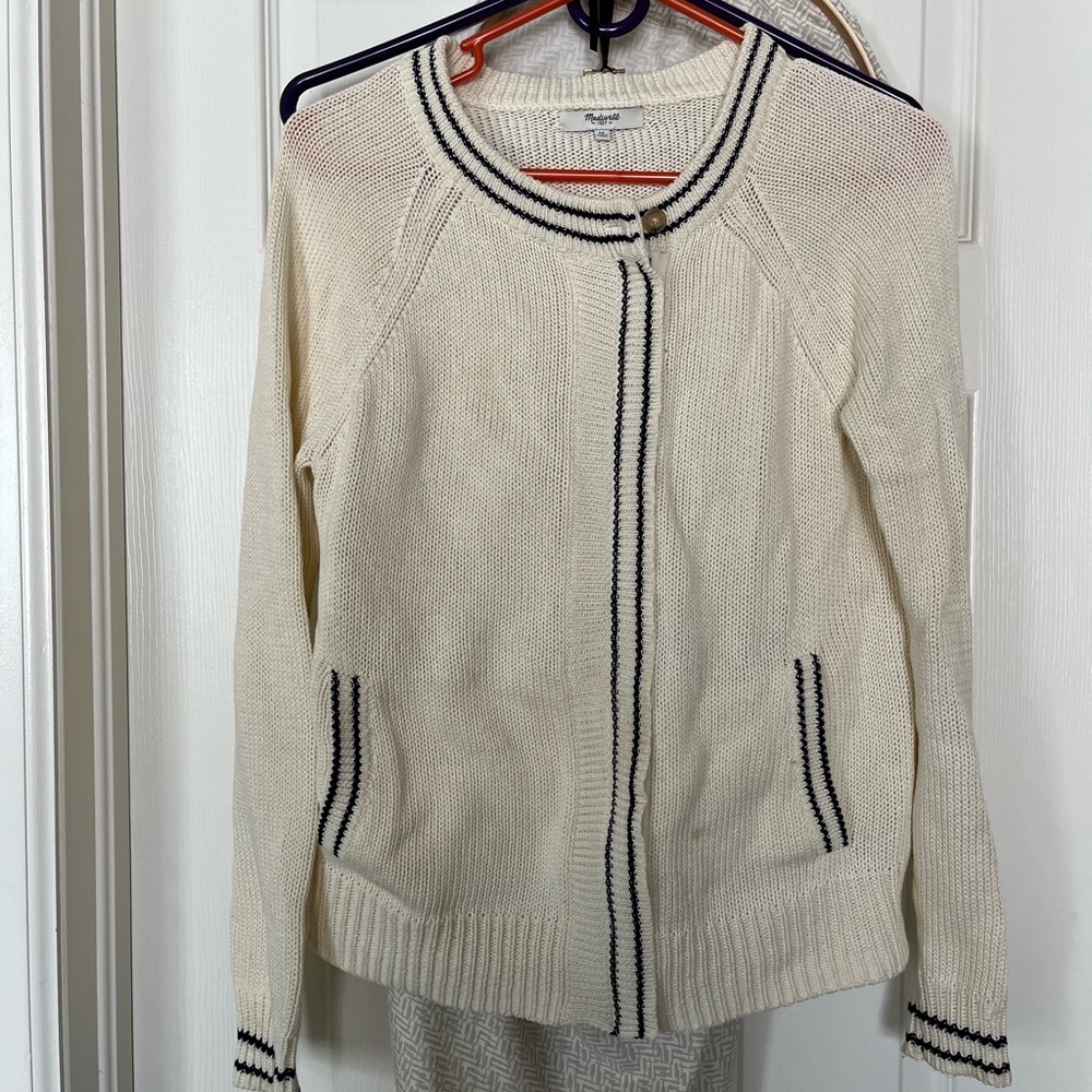 Madewell brand 100% cotton nautical cardigan
